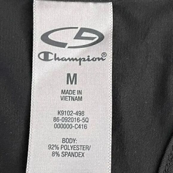 NWT Champion Black Gold Color Block Women’s Solid Retro Racer Back  SZ M #1147 - Picture 7 of 11